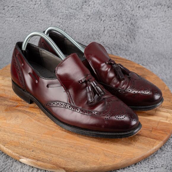 Vintage Men’s Dexter USA Tassel Loafers Burgundy 9.5 M Preppy Classic - Picture 1 of 9
